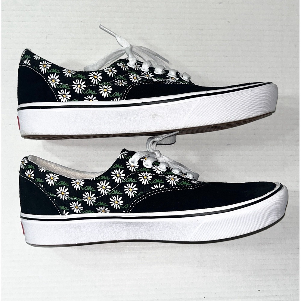 Vans Era Scribble Flower Sneakers Men's 10 Daisy Black 500383 Skater Floral - Picture 7 of 11